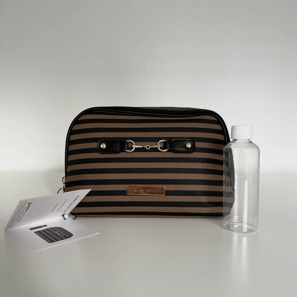 Adrienne Vittadini Saratoga Stripe Collection Double Top Zip Case